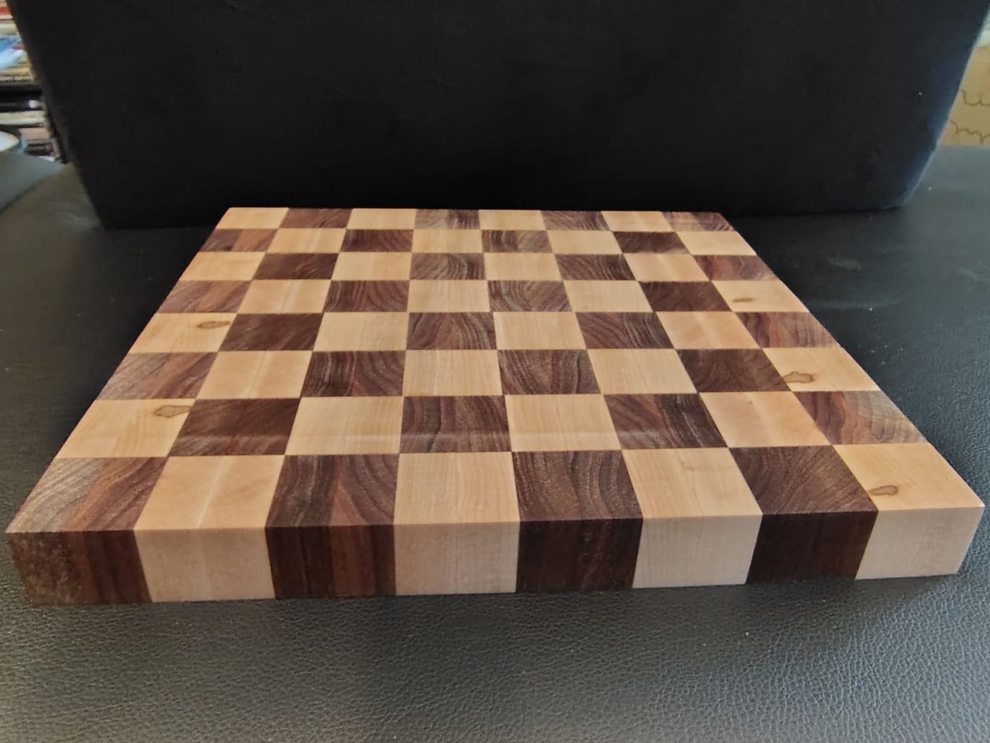 End-Grain Cutting Board: Walnut/Maple