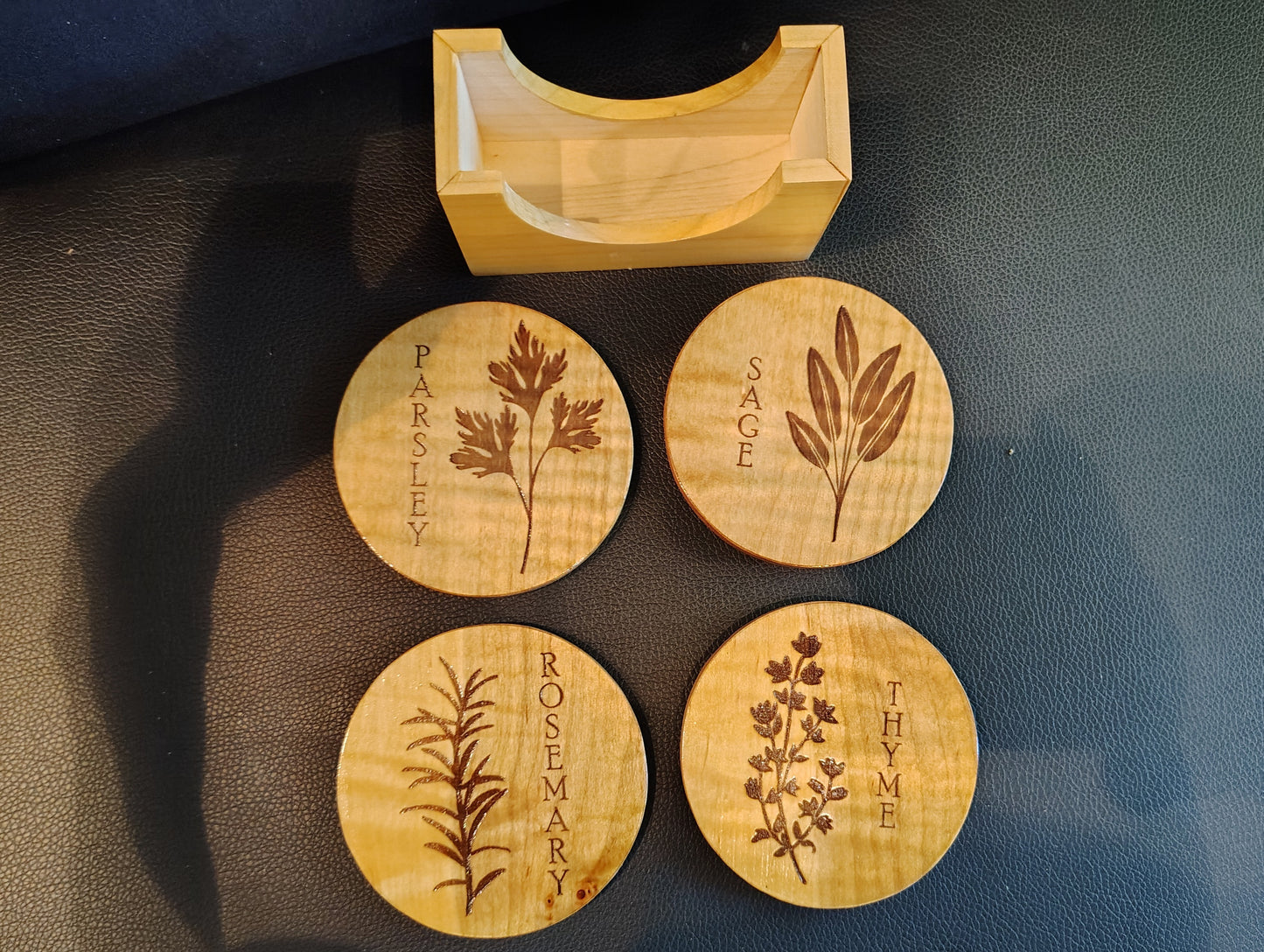 Coaster Set: Herbs