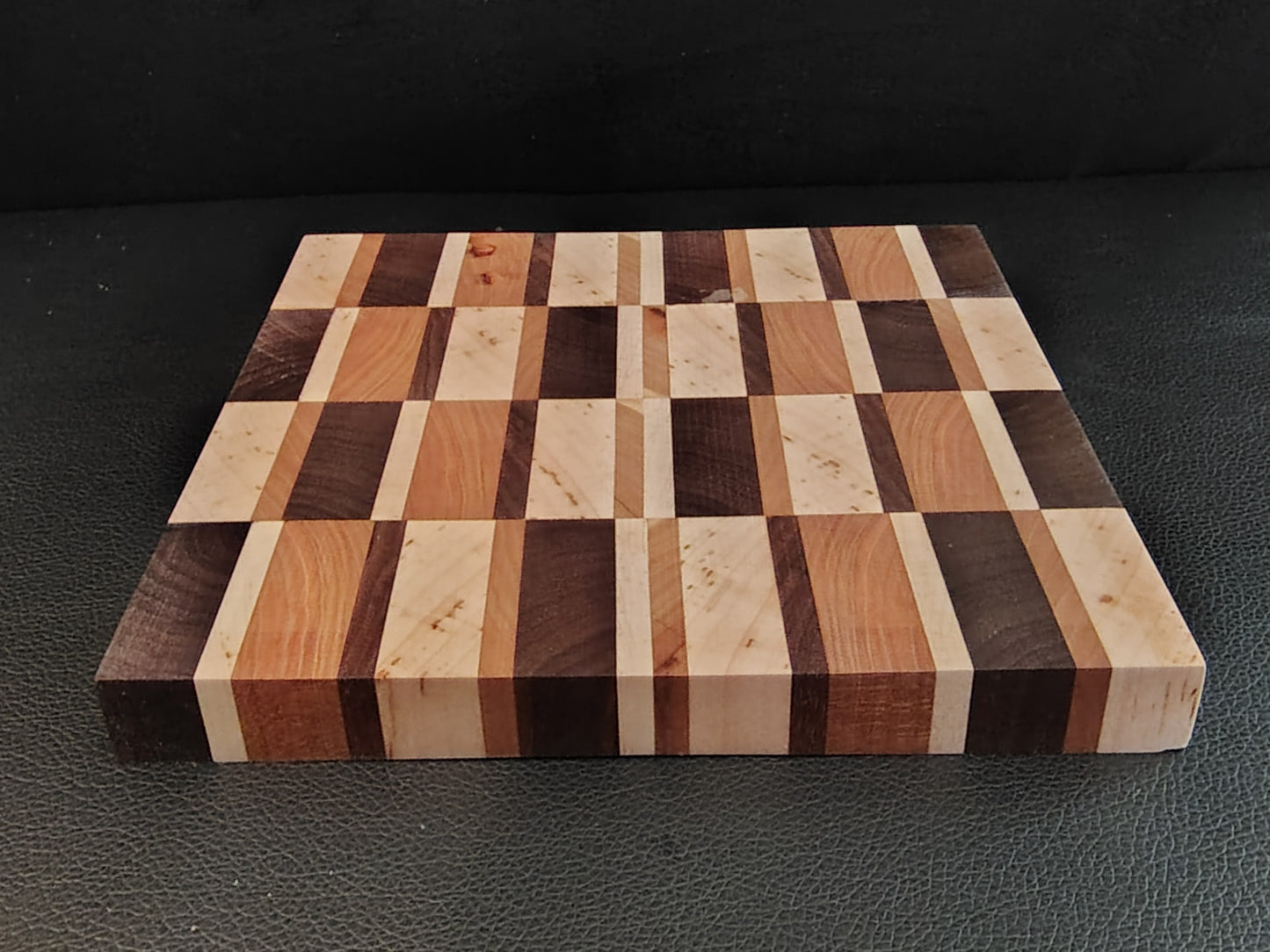 End-Grain Bar Board: Walnut/Cherry/Maple