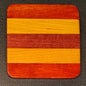 Coaster: Padauk, Hickory and Purpleheart