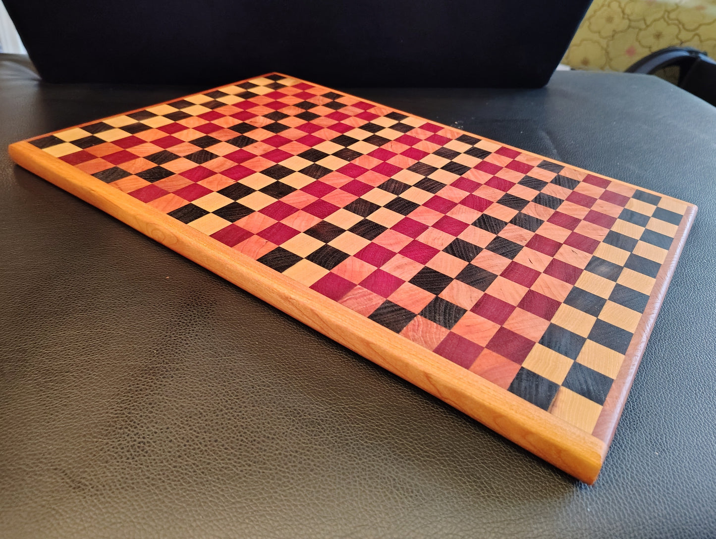 End-Grain Cutting Board: Peruvian Walnut/Bloodwood/Hickory/Cherry