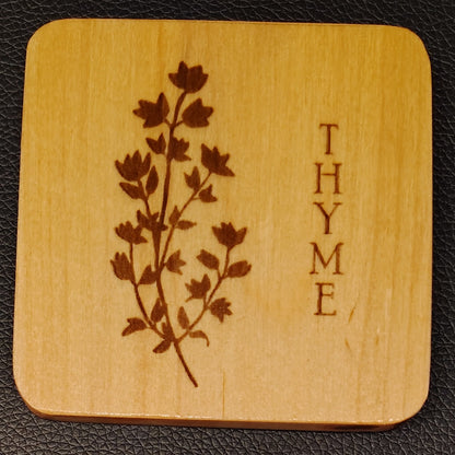 Coaster Set (Cherry): Parsley, Sage, Rosemary and Thyme