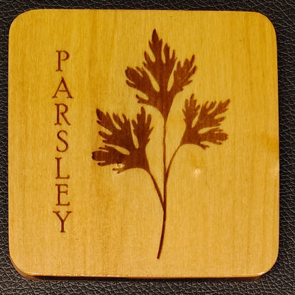 Coaster Set (Cherry): Parsley, Sage, Rosemary and Thyme