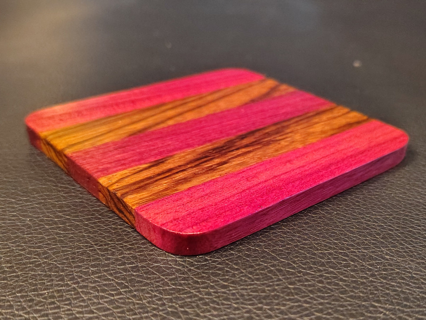 Coaster: Purpleheart and Zebra Wood