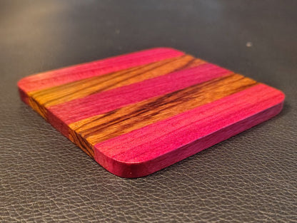 Coaster: Purpleheart and Zebra Wood