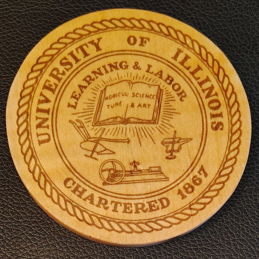 Coaster: University of Illinois (maple)