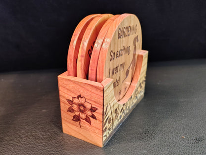 Coaster Set: "Gardening..."
