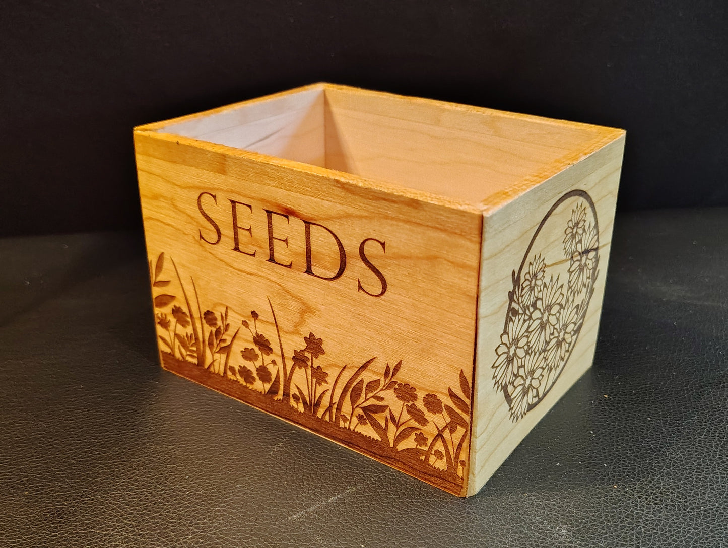 Solid Cherry Seed Box
