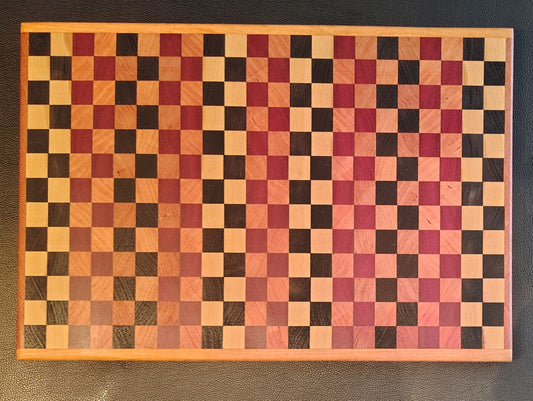 End-Grain Cutting Board: Peruvian Walnut/Bloodwood/Hickory/Cherry