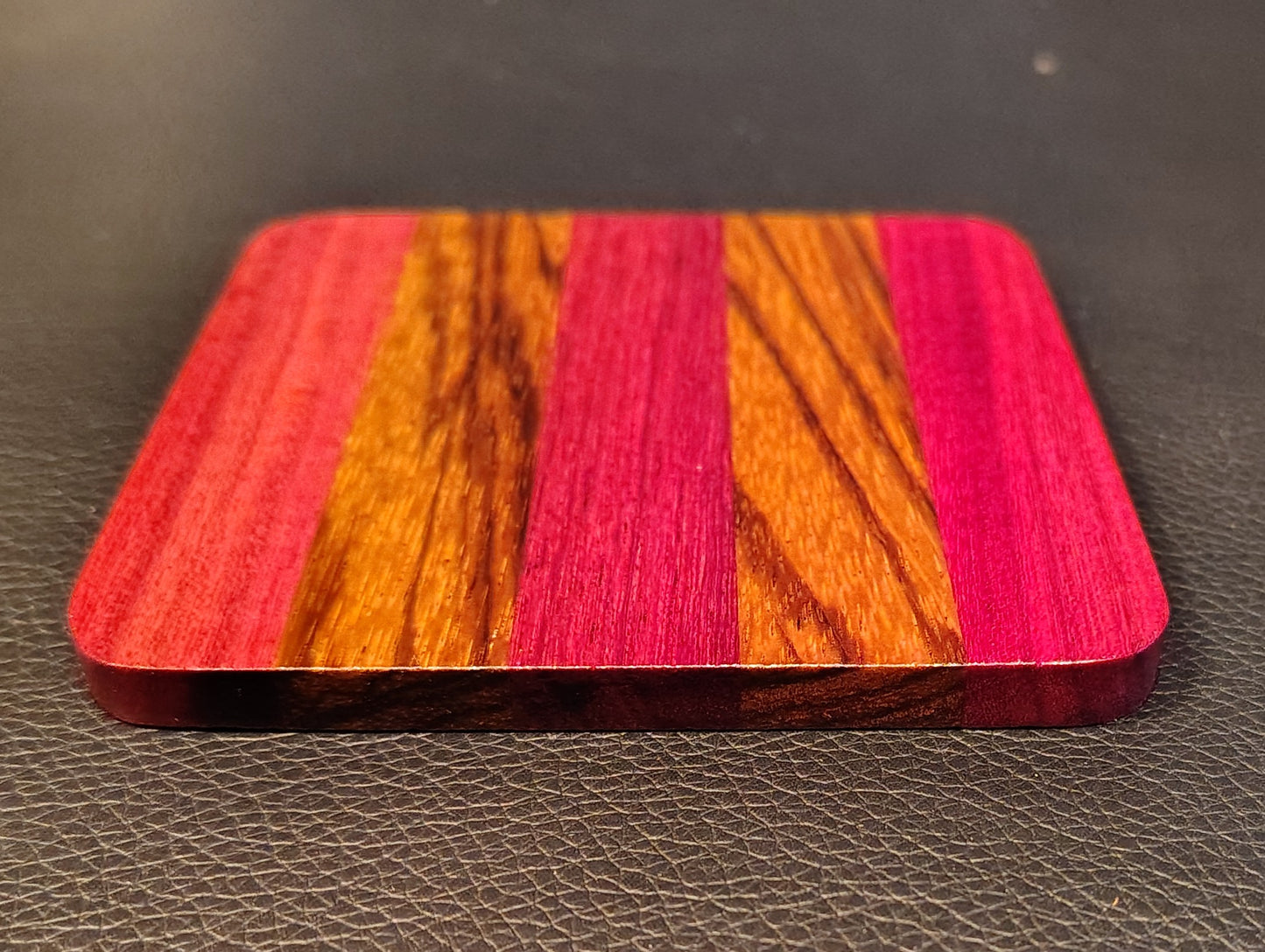 Coaster: Purpleheart and Zebra Wood
