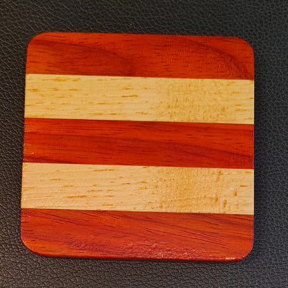 Coaster: Padauk and Hickory