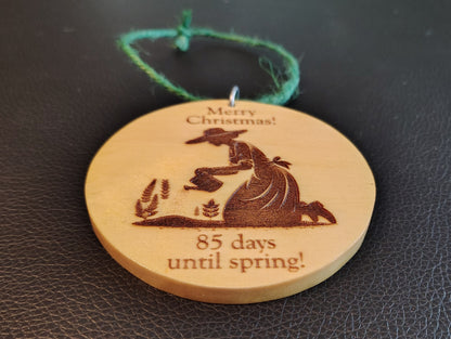 Christmas Tree Ornament: 85 Days Until Spring!