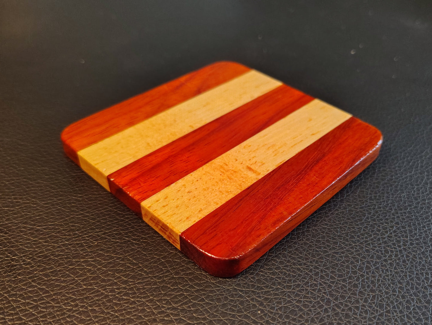Coaster: Padauk and Hickory
