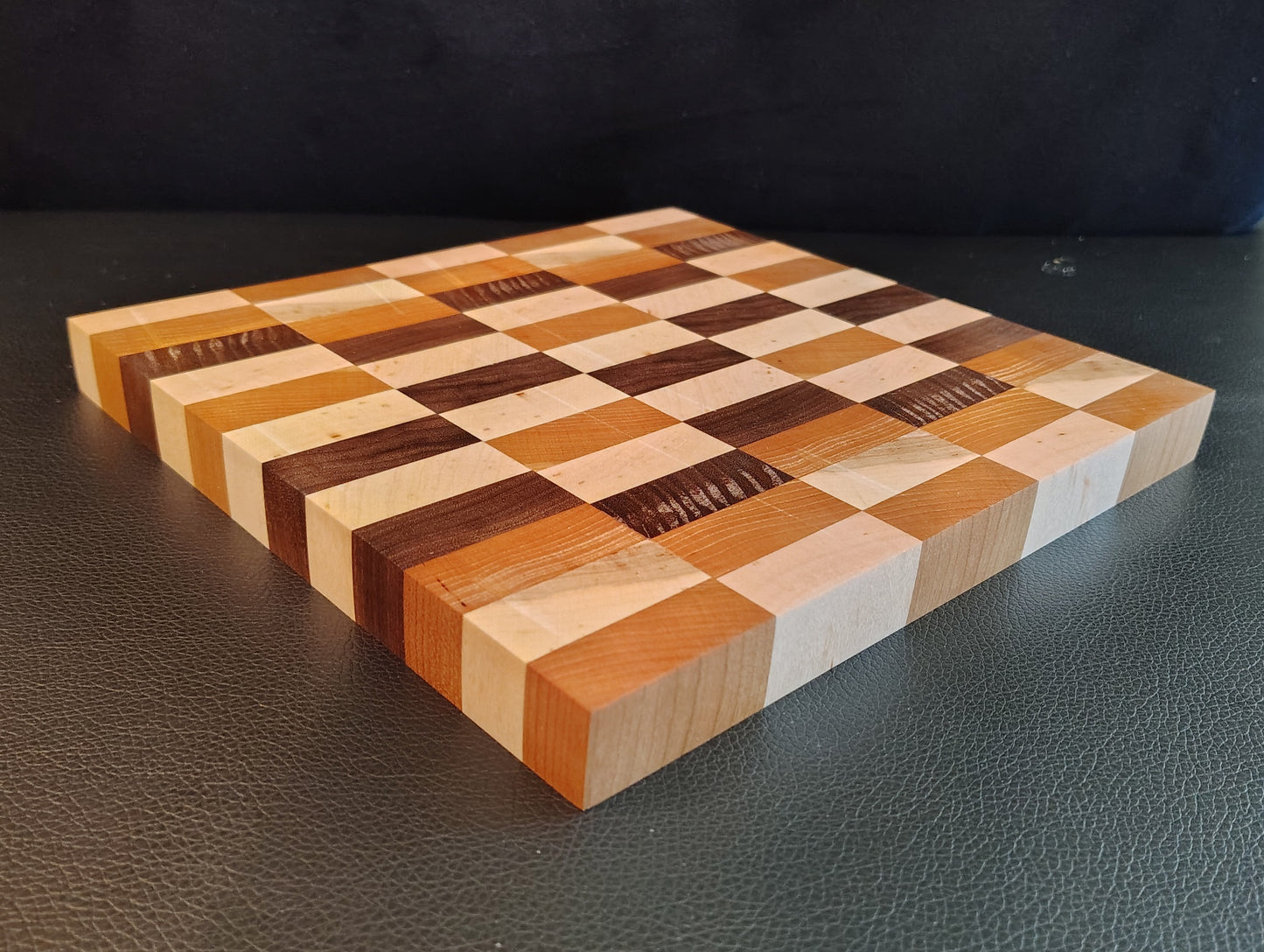 End-Grain Bar Board: Walnut/Maple/Cherry