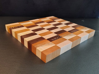 End-Grain Bar Board: Walnut/Maple/Cherry