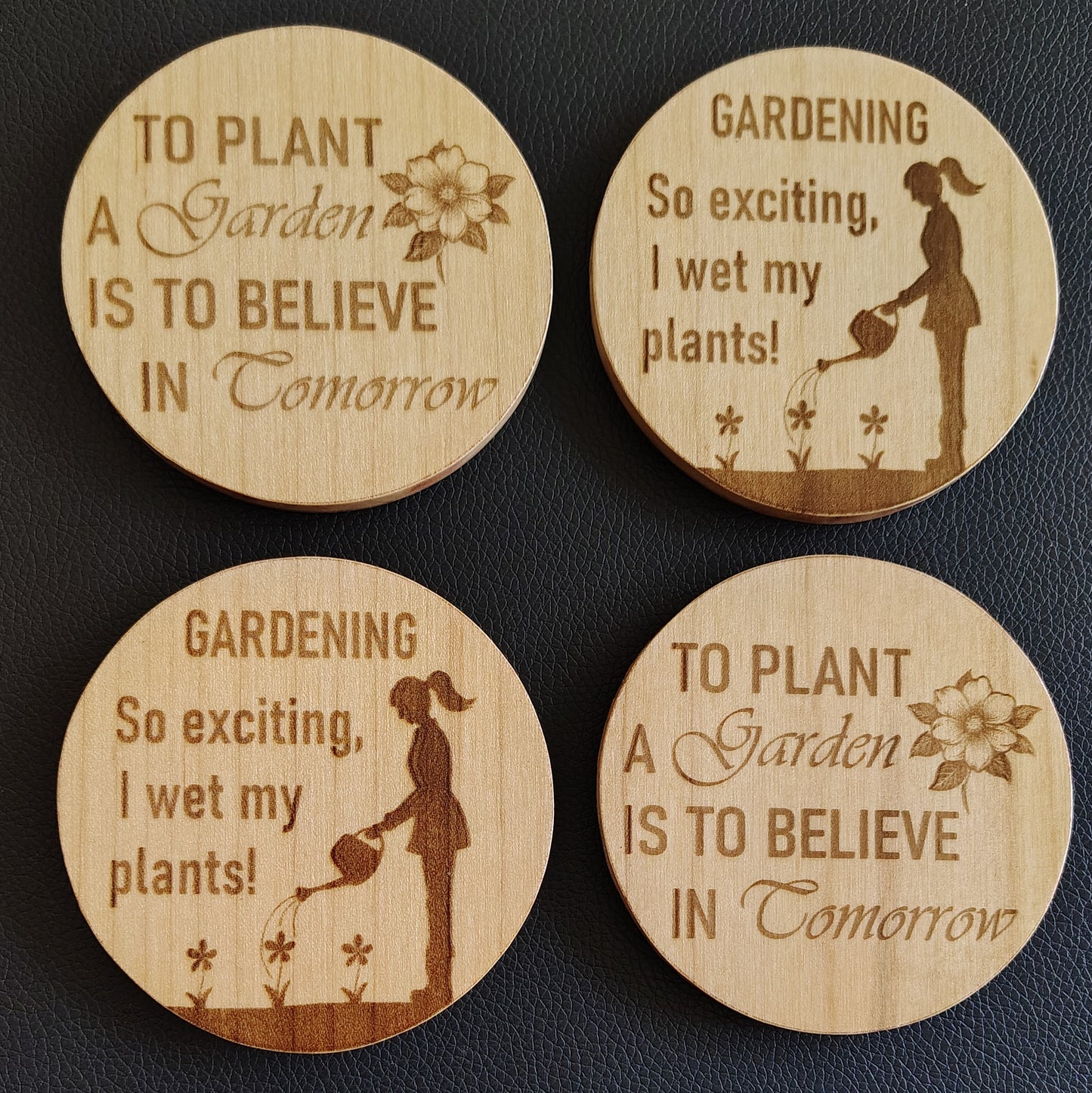 Coaster Set (Maple): Gardening Mix