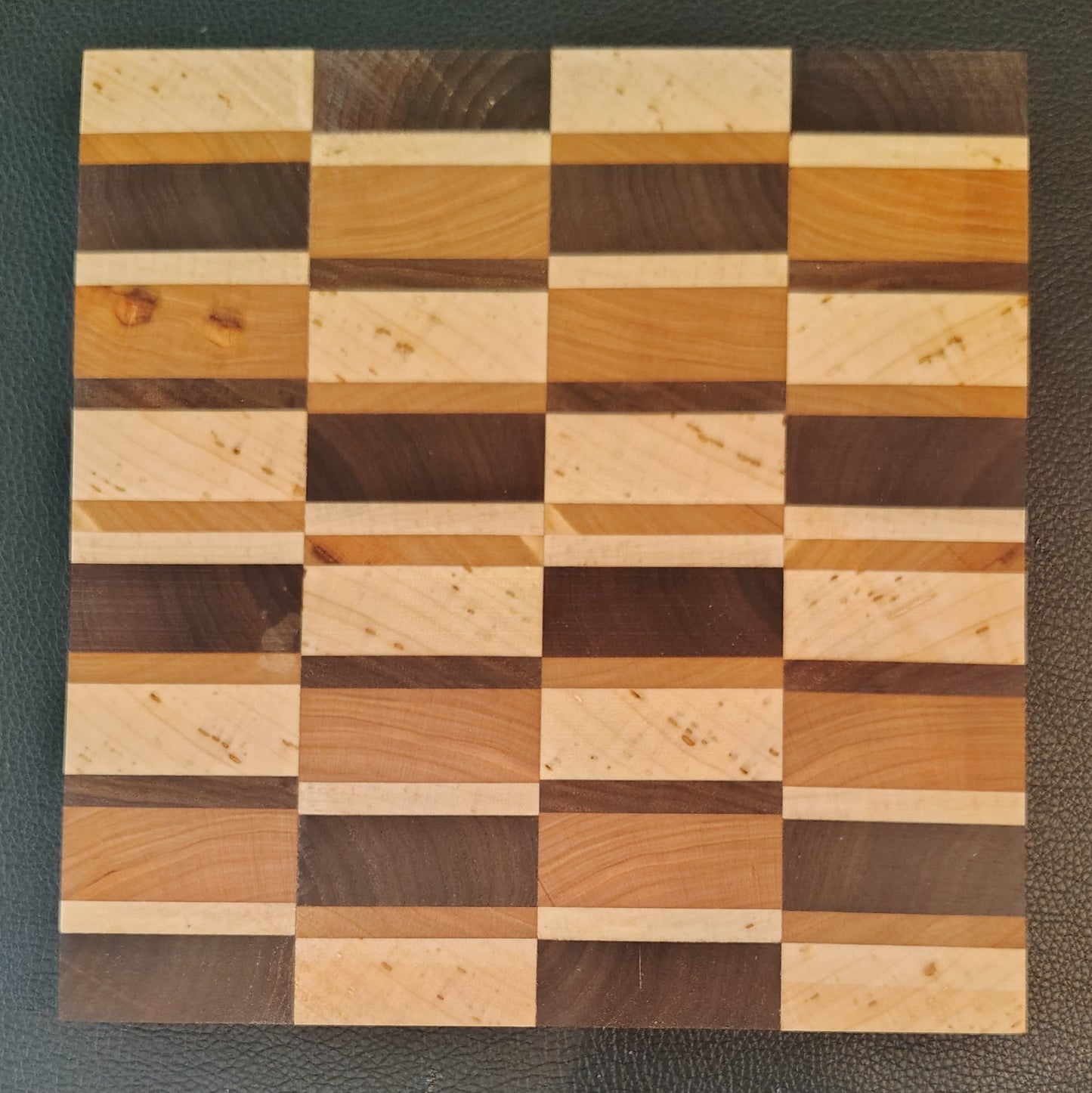 End-Grain Bar Board: Walnut/Cherry/Maple