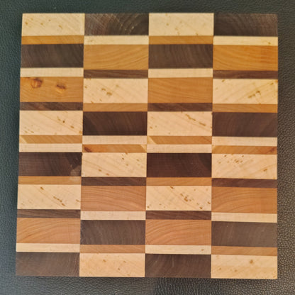 End-Grain Bar Board: Walnut/Cherry/Maple