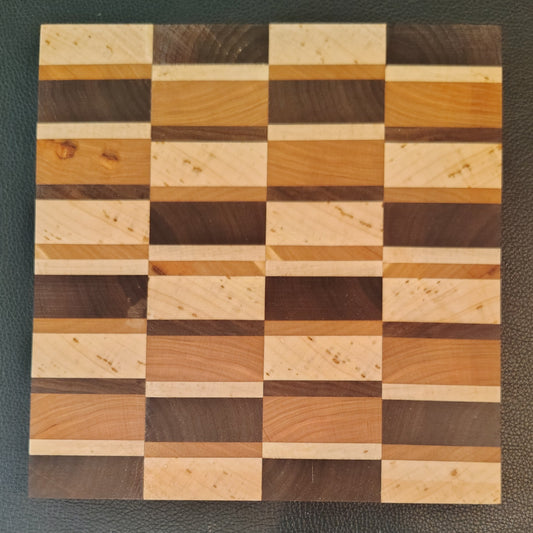 End-Grain Bar Board: Walnut/Cherry/Maple