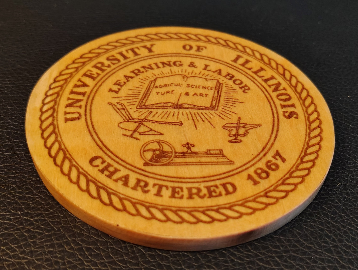 Coaster: University of Illinois (maple)