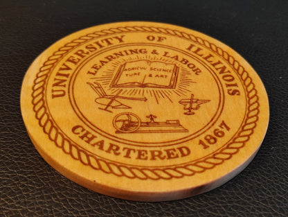 Coaster: University of Illinois (maple)