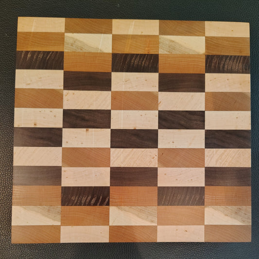 End-Grain Bar Board: Walnut/Maple/Cherry