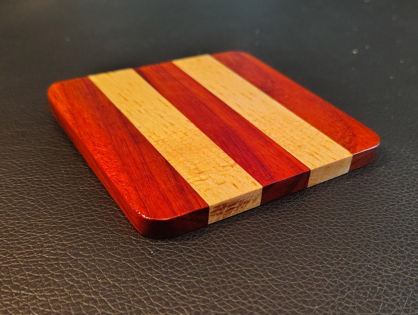 Coaster: Padauk and Hickory