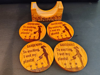 Coaster Set: "Gardening..."
