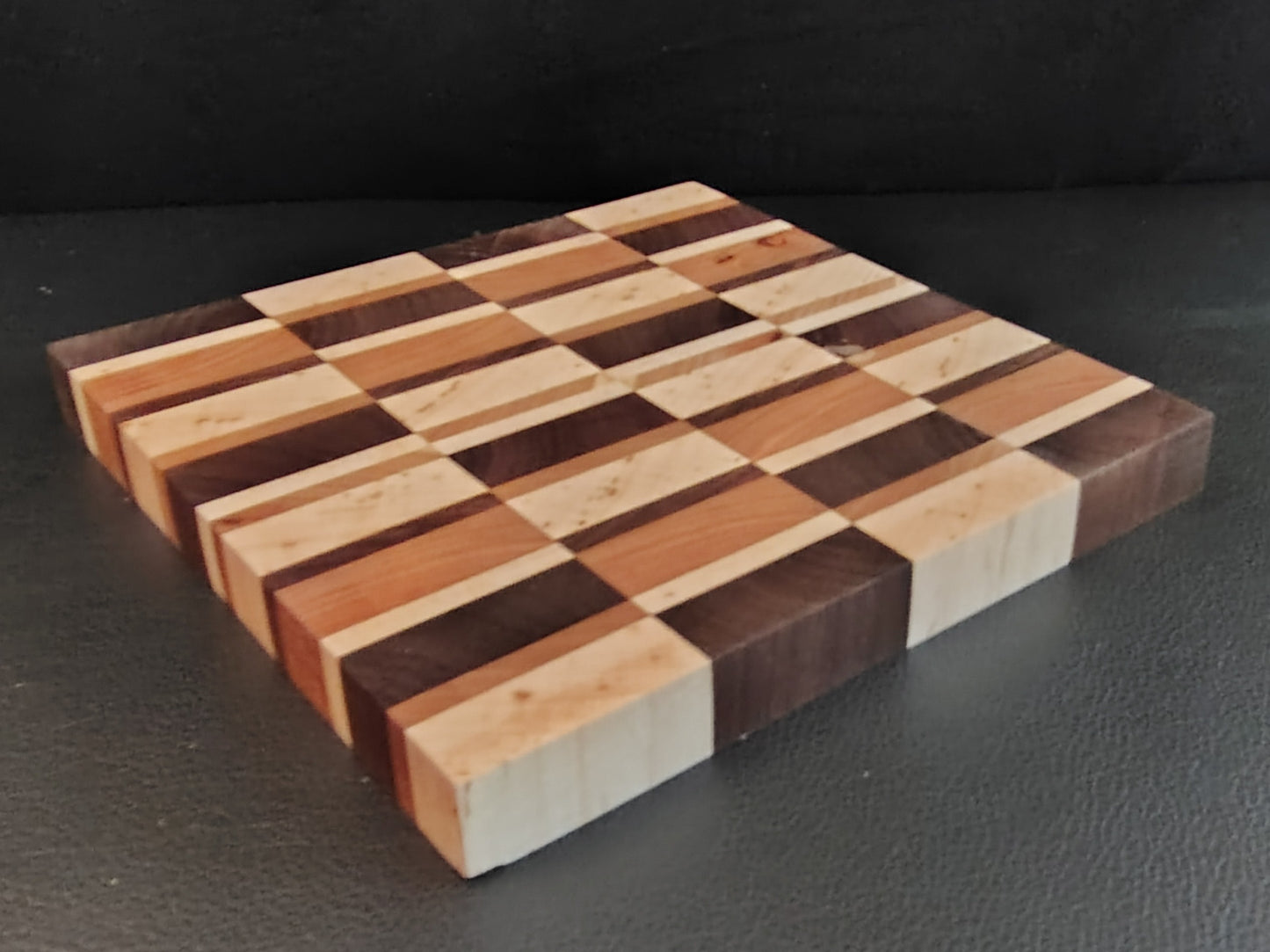 End-Grain Bar Board: Walnut/Cherry/Maple