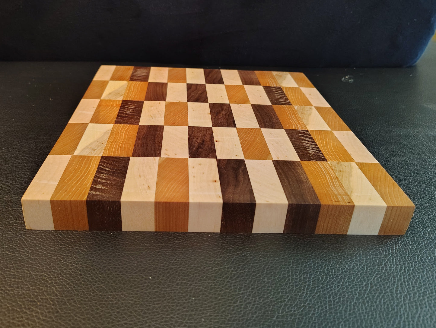 End-Grain Bar Board: Walnut/Maple/Cherry