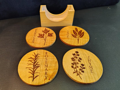 Coaster Set: Herbs