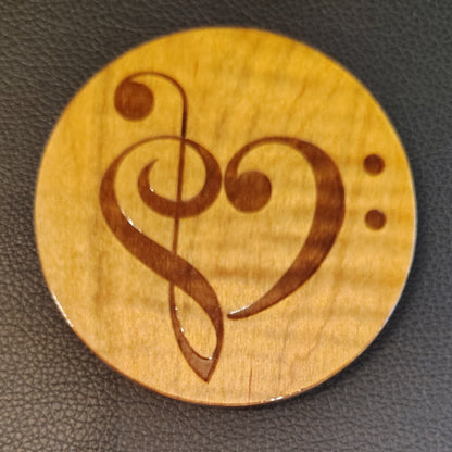 Coaster: Music Treble/Bass Heart